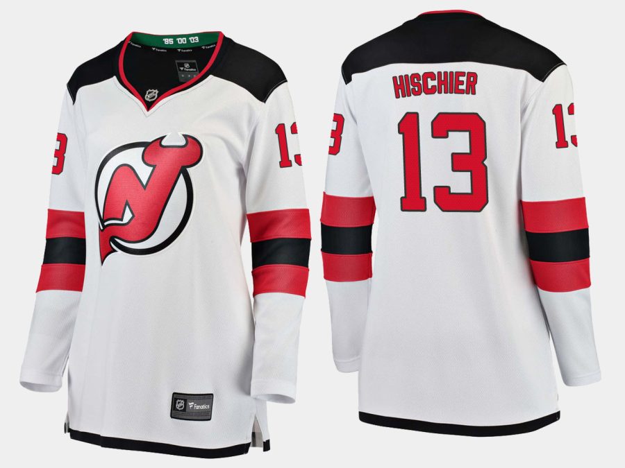 devils nico hischier road breakaway player jersey