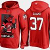 devils pavel zacha cartoon team color red hoodie