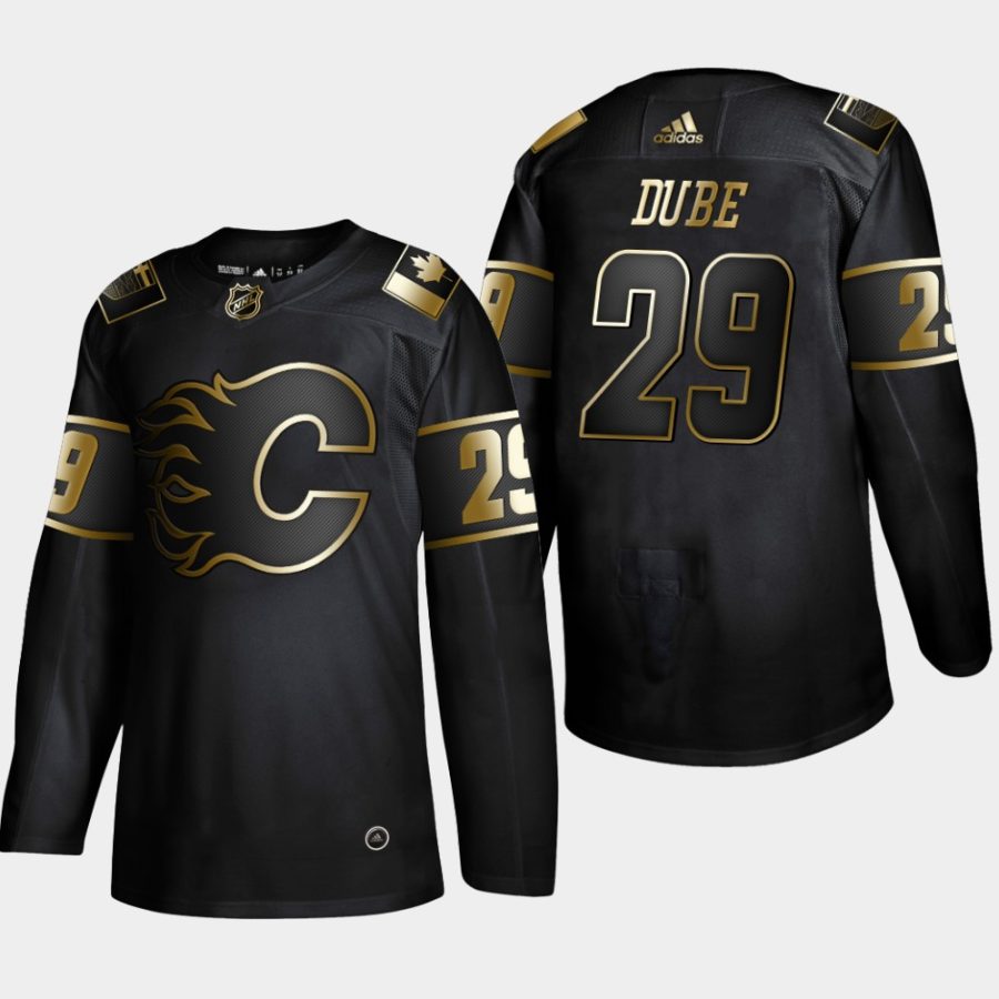 dillon dube flames black 2019 nhl golden edition authentic jersey