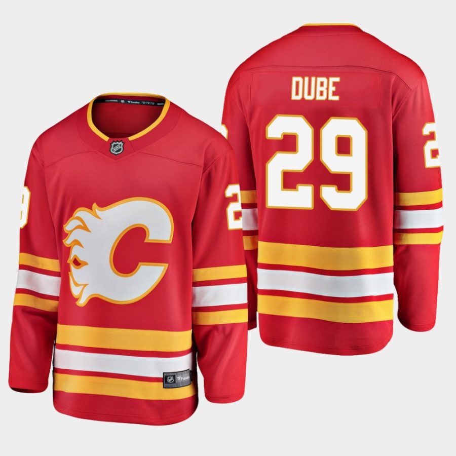 dillon dube flames red 2019 alternate breakaway jersey