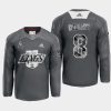 drew doughty undefeated x la kings gray warm up jersey