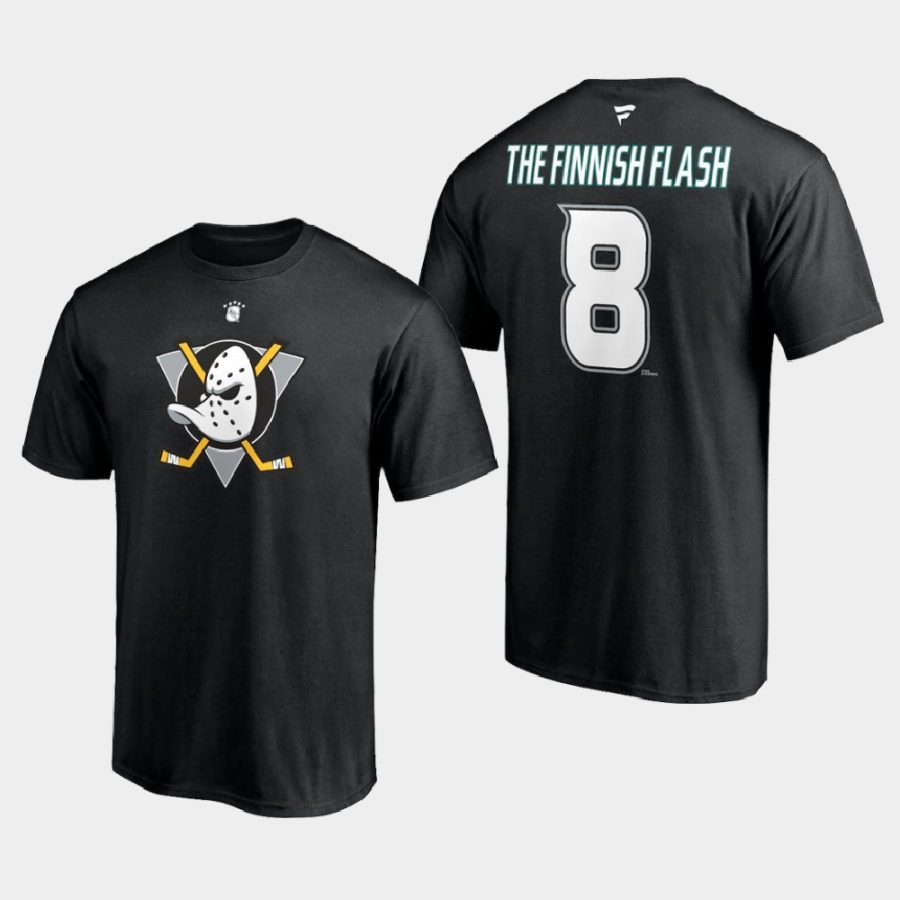 ducks teemu selanne black retired player nickname t shirt