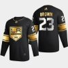 dustin brown kings black 2021 golden edition limited authentic jersey