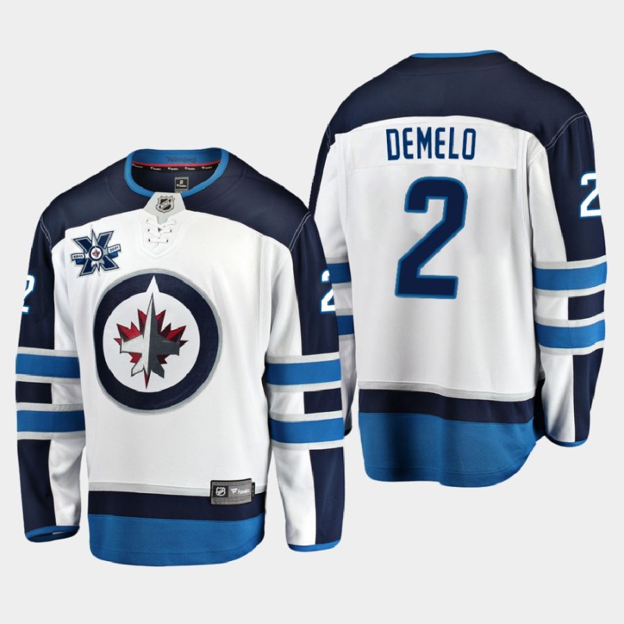 dylan demelo jets white 2019 away 10th anniversary jersey 0a