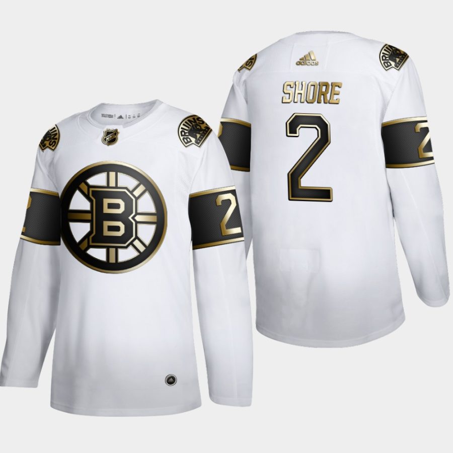 eddie shore bruins white nhl golden edition authentic retired jersey