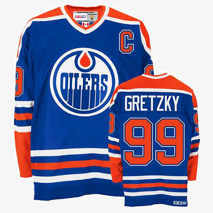 edmonton oilers wayne gretzky blue throwback jersey