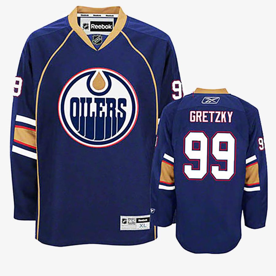 edmonton oilers wayne gretzky navy blue authentic jersey