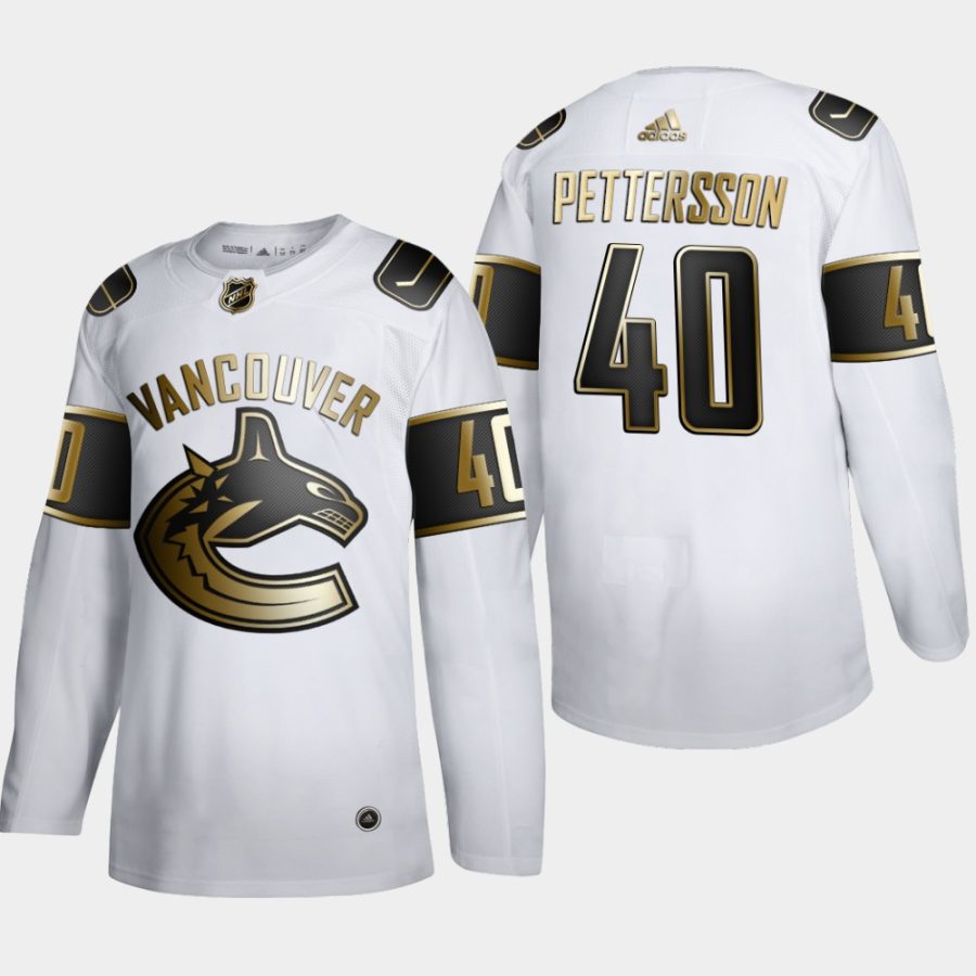 elias pettersson canucks white nhl golden edition authentic jersey