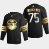 evan bouchard oilers black golden edition limited authentic jersey