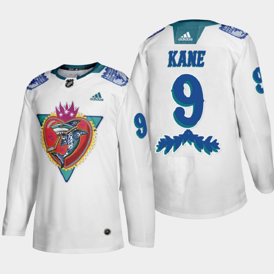 evander kane sharks white los tiburones night jersey