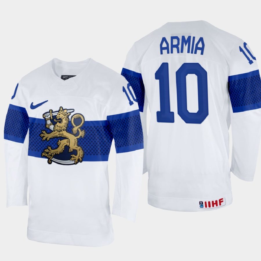 finland hockey joel armia 2022 iihf world championship home jersey white