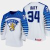 finland team aku raty 2021 iihf world junior championship home jersey white