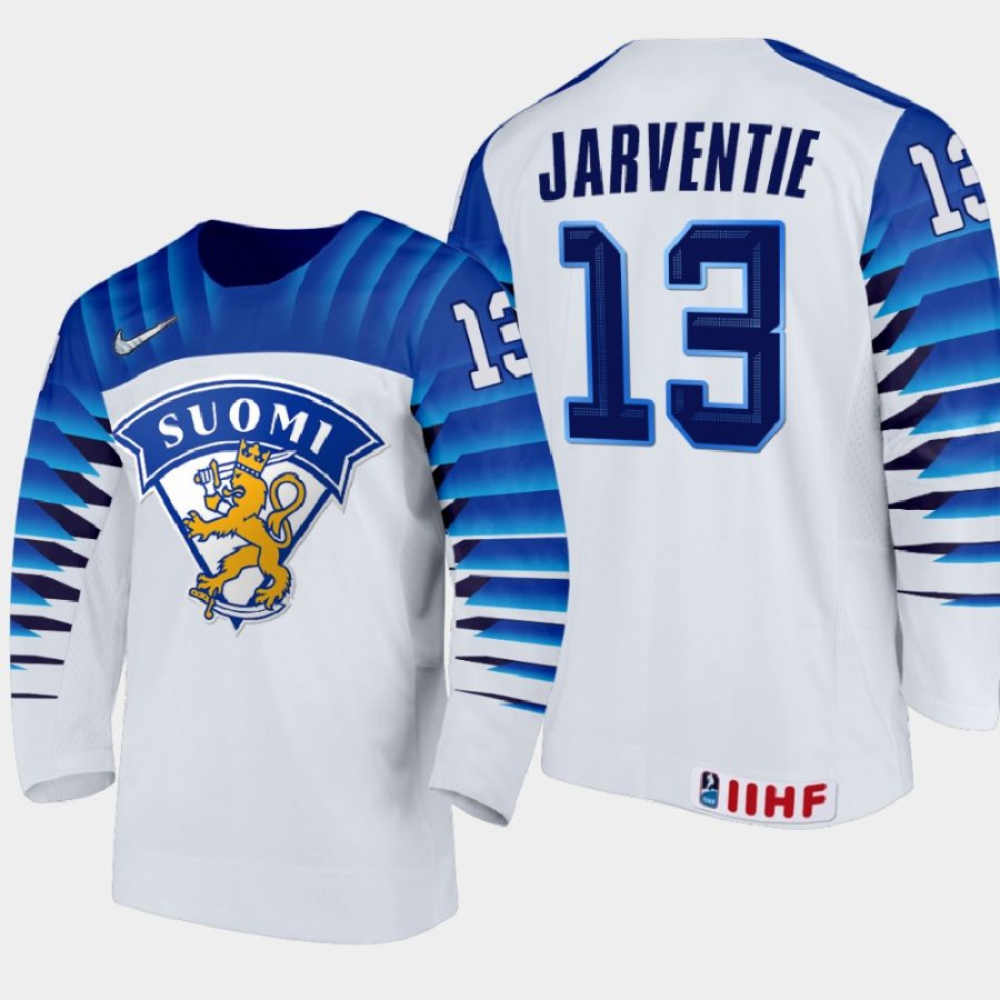 finland team roby jarventie 2021 iihf world junior championship home jersey white