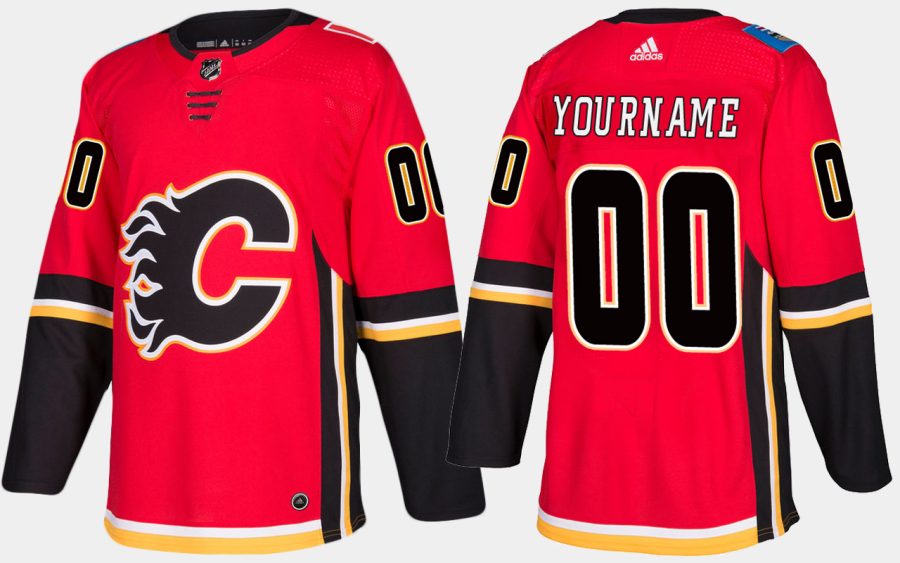 flames custom home red jersey