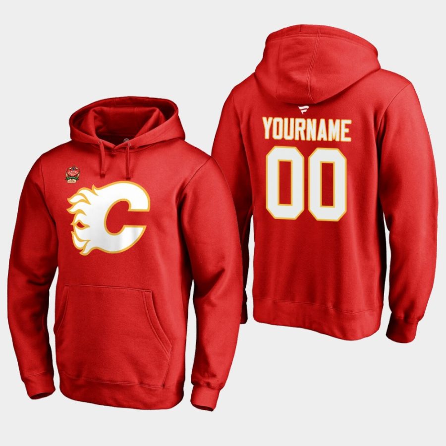 flames custom red 2019 heritage classic pullover hoodie