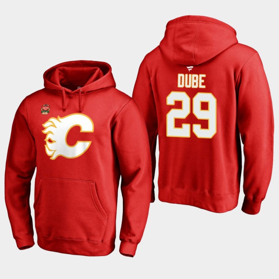 flames dillon dube red 2019 heritage classic pullover hoodie