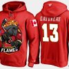 flames johnny gaudreau cartoon team color red hoodie