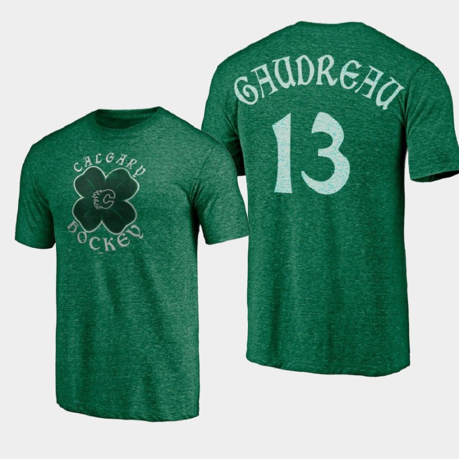 flames johnny gaudreau kelly green st. patricks day celtic t shirt