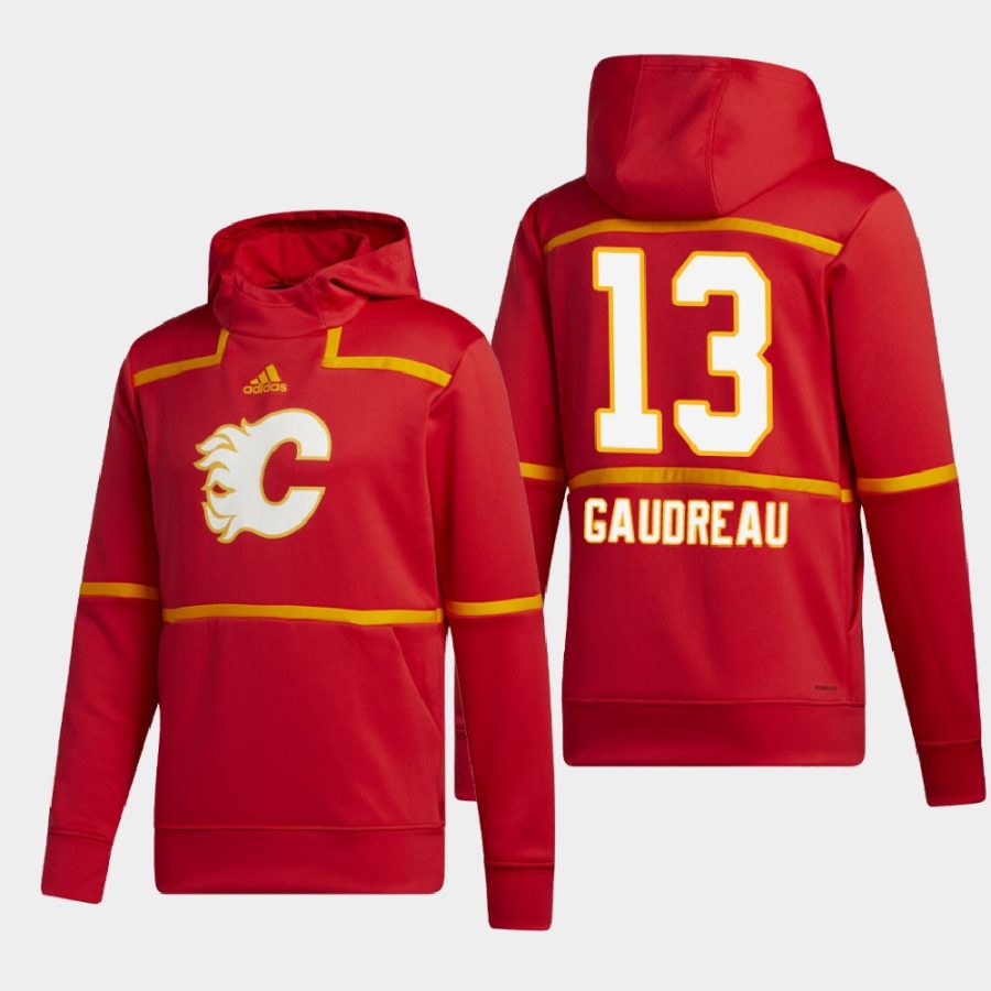 flames johnny gaudreau red retro pro hoodie