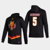 flames mark giordano black 2021 reverse retro authentic pullover hoodie