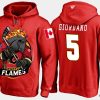 flames mark giordano cartoon team color red hoodie