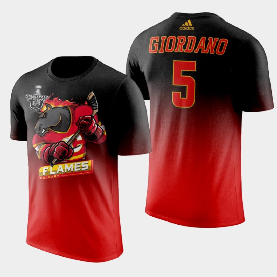 flames mark giordano red 2020 stanley cup playoffs mascot cartoon t shirt