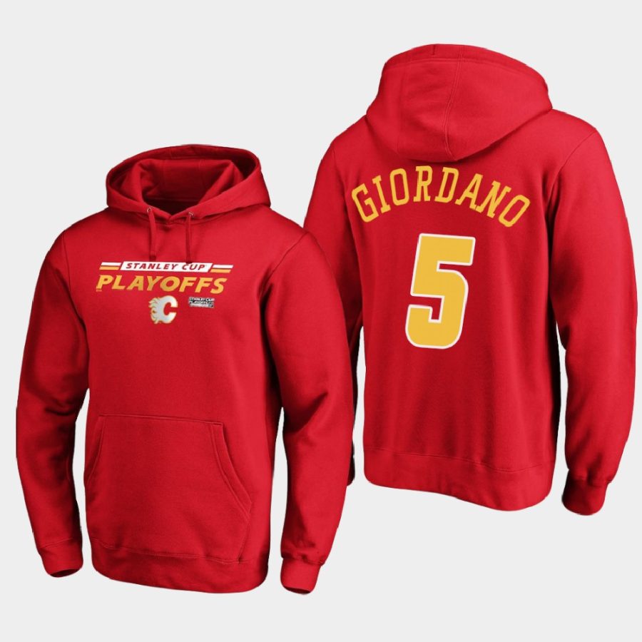 flames mark giordano red 2020 stanley cup playoffs top cheddar pullover hoodie