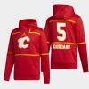 flames mark giordano red retro pro hoodie