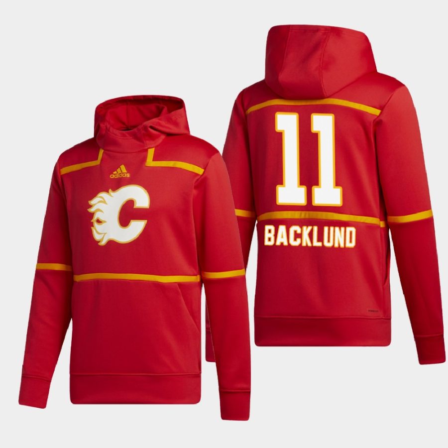 flames mikael backlund red retro pro hoodie