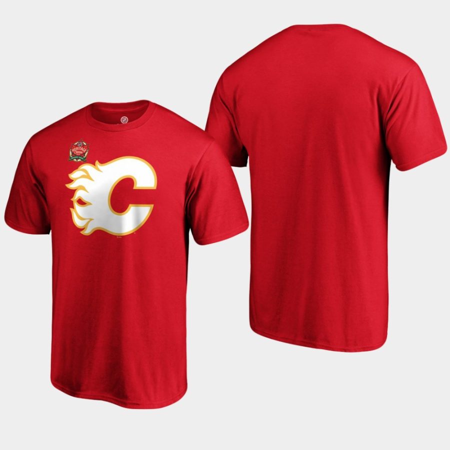 flames red 2019 heritage classic primary logo t shirt