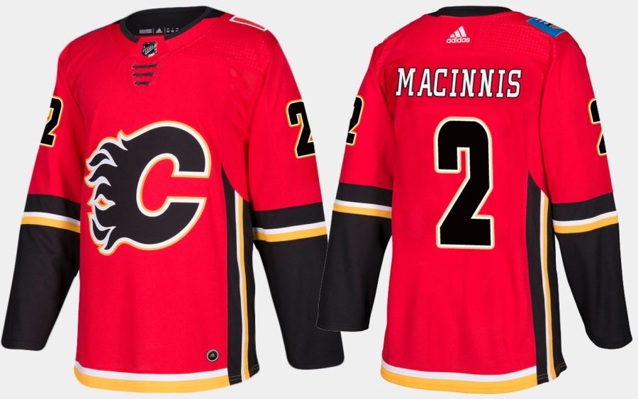 flames retired al macinnis home red jersey