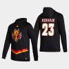 flames sean monahan black 2021 reverse retro authentic pullover hoodie