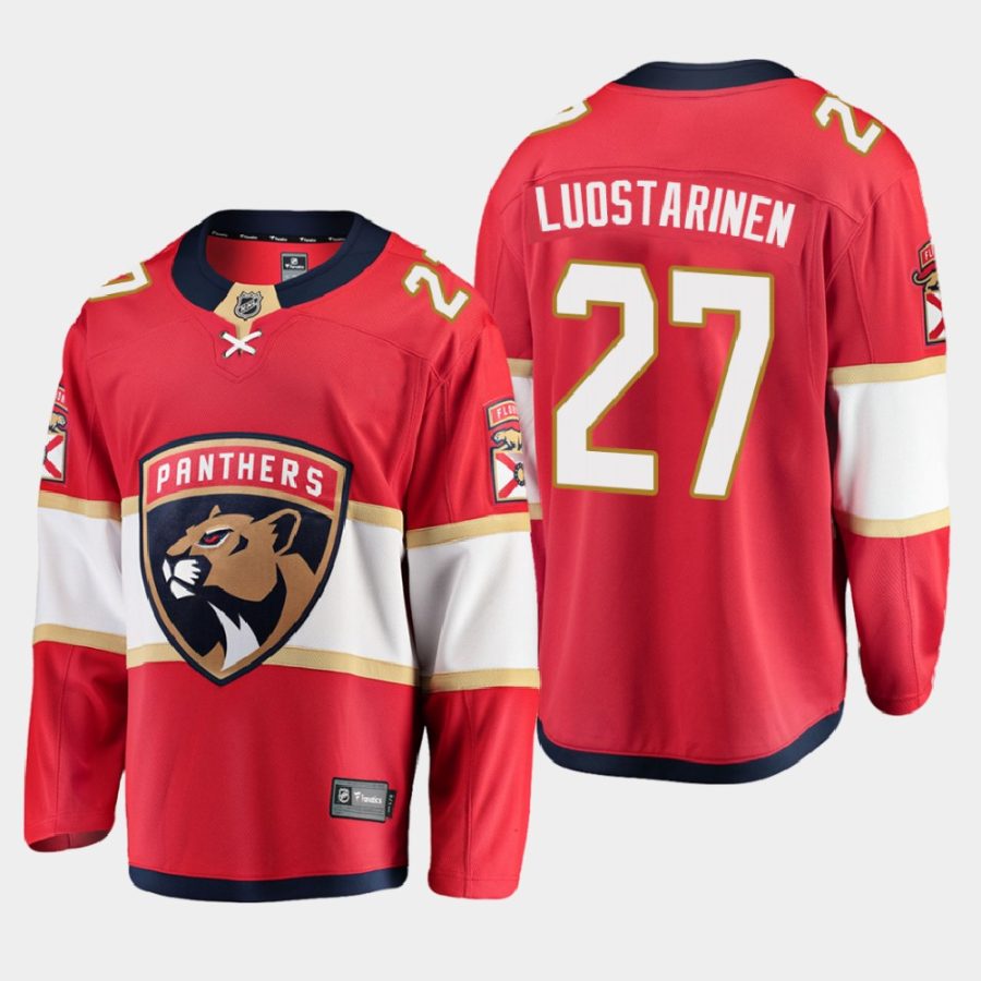 florida panthers eetu luostarinen home 2020 21 breakaway player jersey red