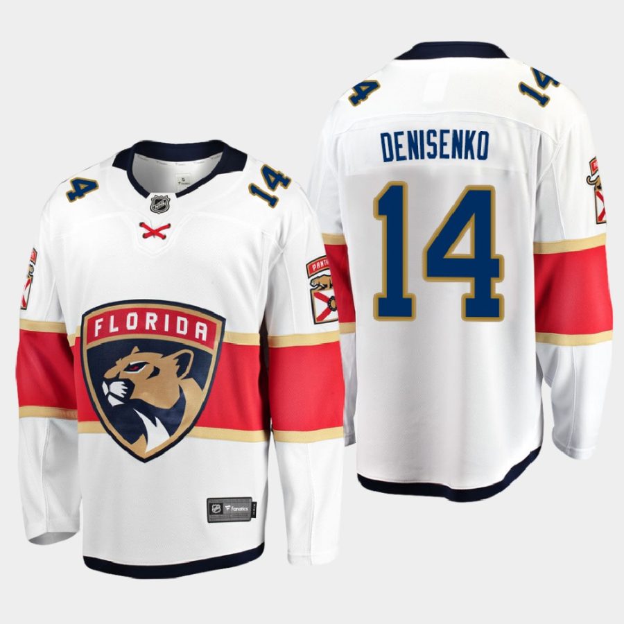 florida panthers grigori denisenko away 2020 21 breakaway player jersey white