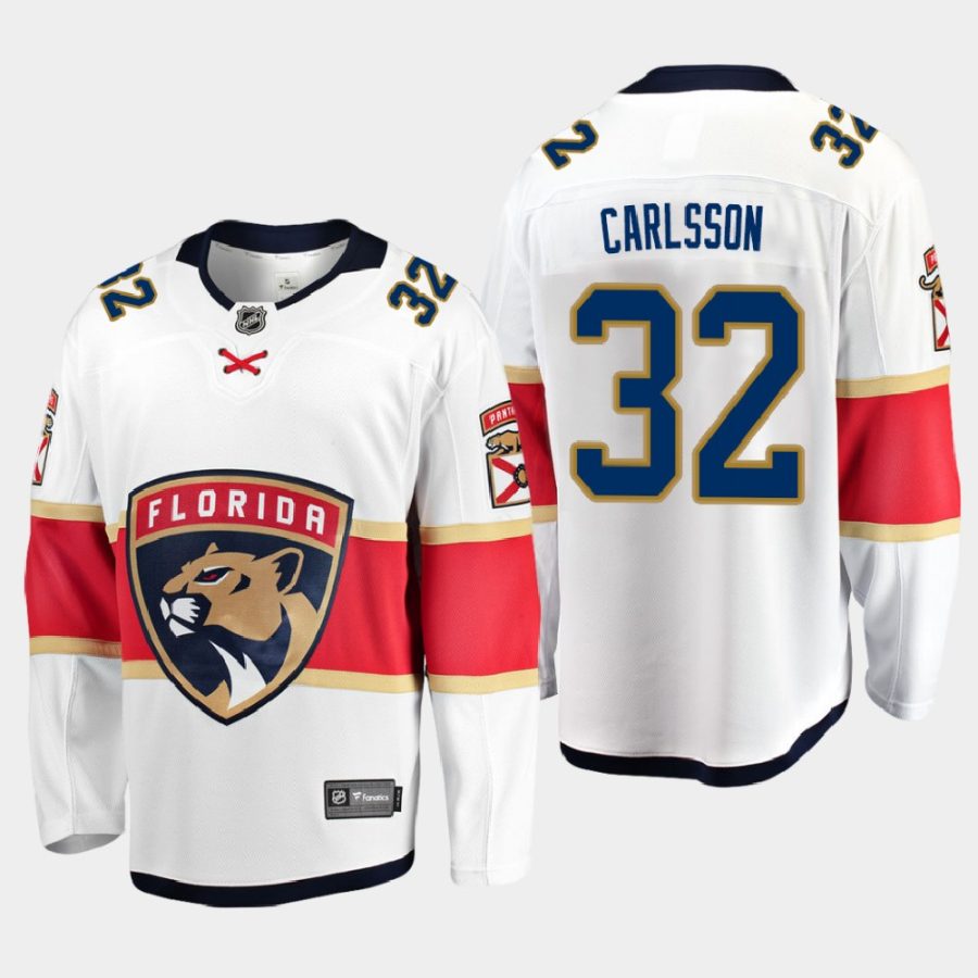 florida panthers lucas carlsson away 2021 jersey white