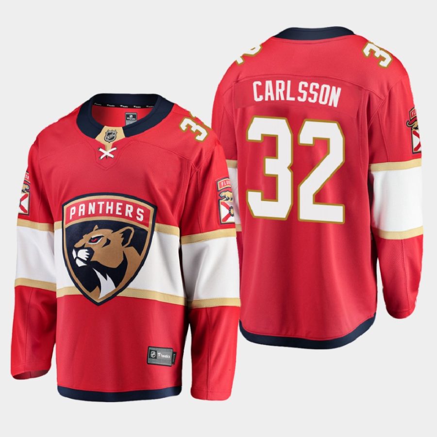 florida panthers lucas carlsson home 2021 jersey red