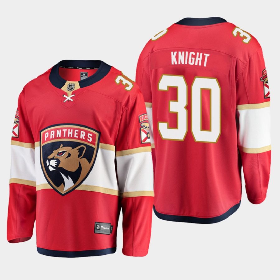 florida panthers spencer knight home 2021 jersey red