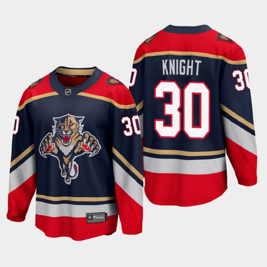 florida panthers spencer knight reverse retro 2021 jersey blue