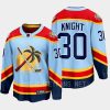 florida panthers spencer knight special edition 2.0 2022 breakaway retro jersey blue