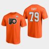 flyers carter hart orange 2021 lake tahoe outdoor games primary logo t shirt