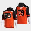 flyers carter hart orange 2021 reverse retro authentic pullover hoodie