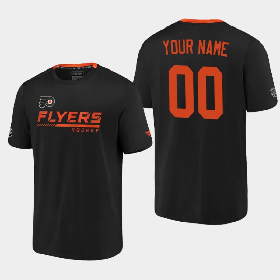 flyers custom black 2020 21 locker room performance authentic pro t shirt