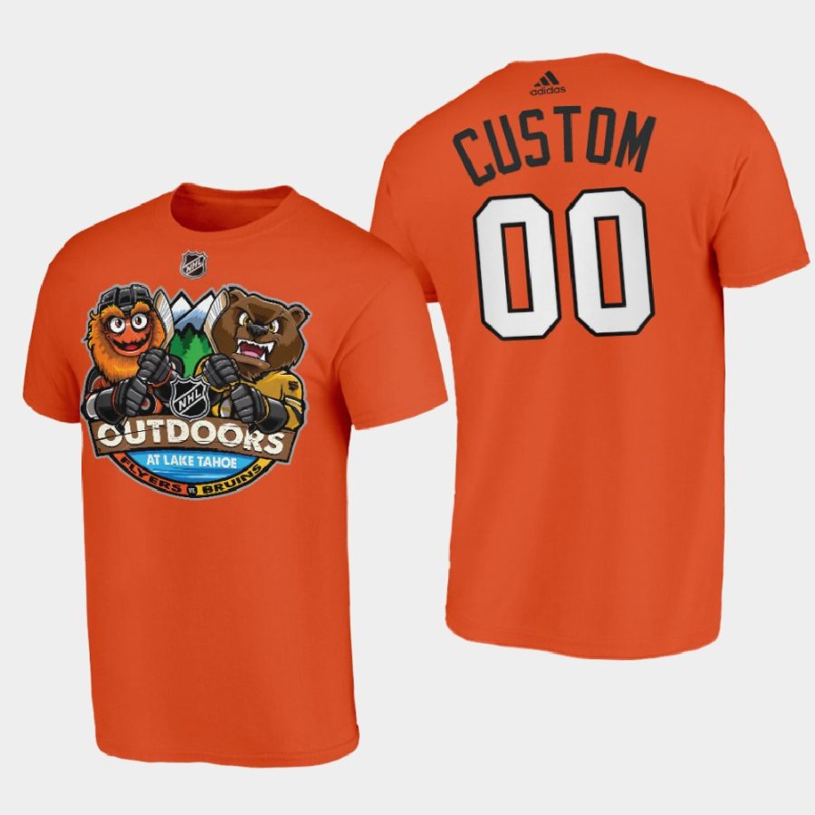 flyers custom orange 2021 lake tahoe outdoor games mascot cartoon t shirt