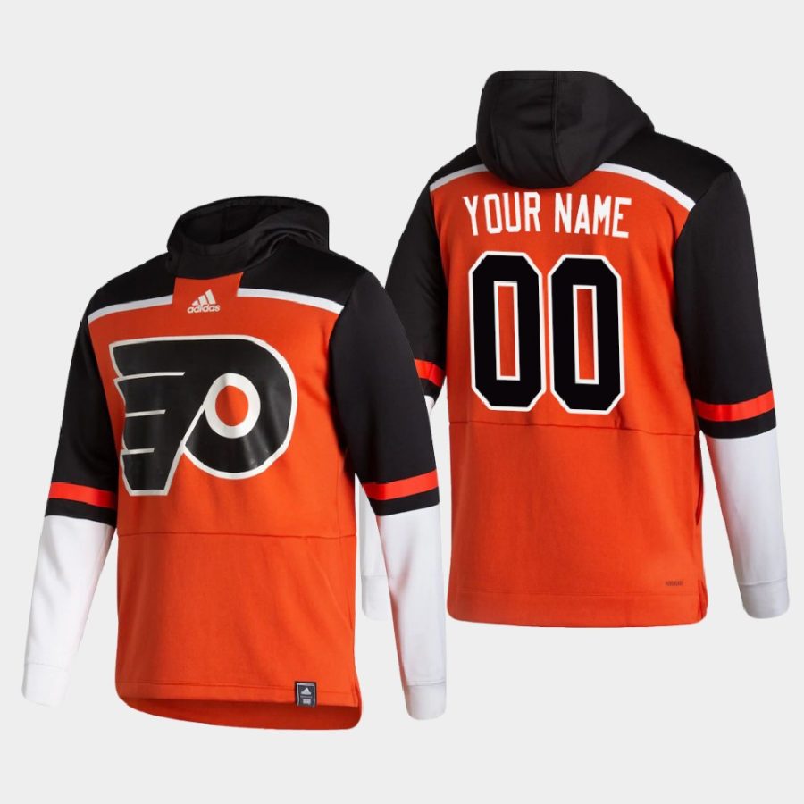 flyers custom orange 2021 reverse retro authentic pullover hoodie