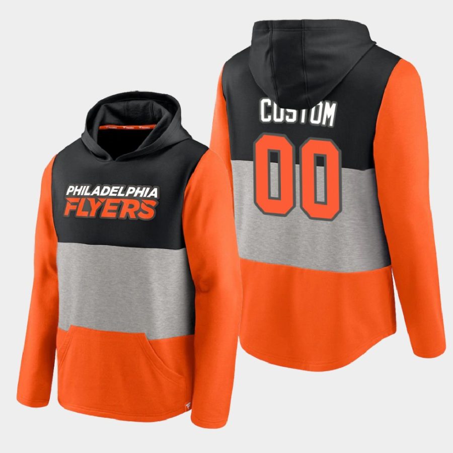 flyers custom orange prep colorblock hoodie