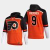 flyers ivan provorov orange 2021 reverse retro authentic pullover hoodie