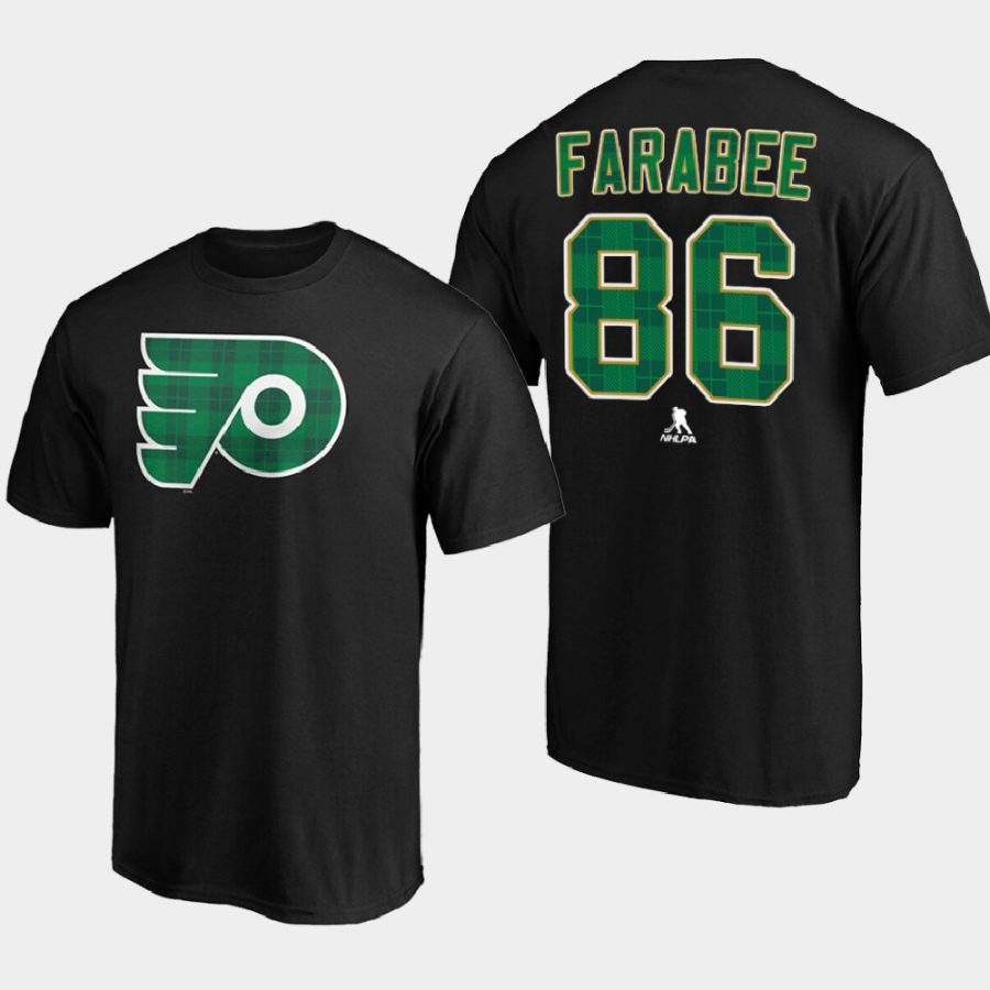 flyers joel farabee black emerald plaid personalized t shirt