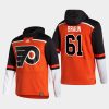 flyers justin braun orange 2021 reverse retro authentic pullover hoodie