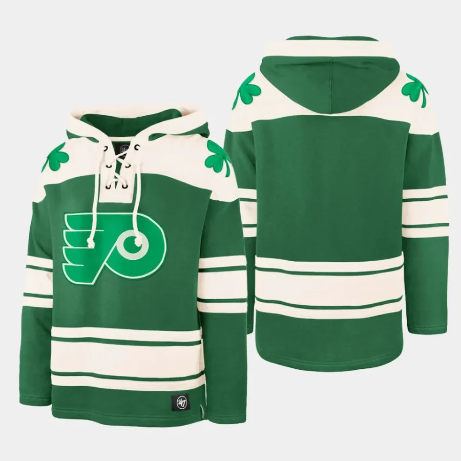 flyers kelly green 2024 st. patricks day superior lacer pullover hoodie