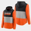 flyers orange prep colorblock hoodie